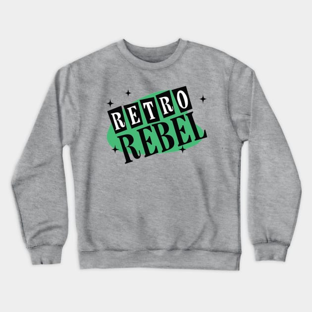 Planet Pink (Retro Rebel Logo) Crewneck Sweatshirt by Retro_Rebels